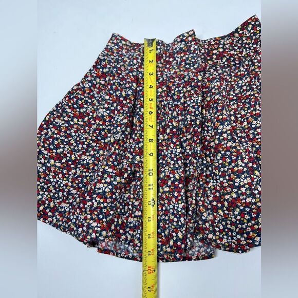 Peaches n Cream Bohemian Floral Print Mini Skirt Front buttons Size S/P - Picture 10 of 15